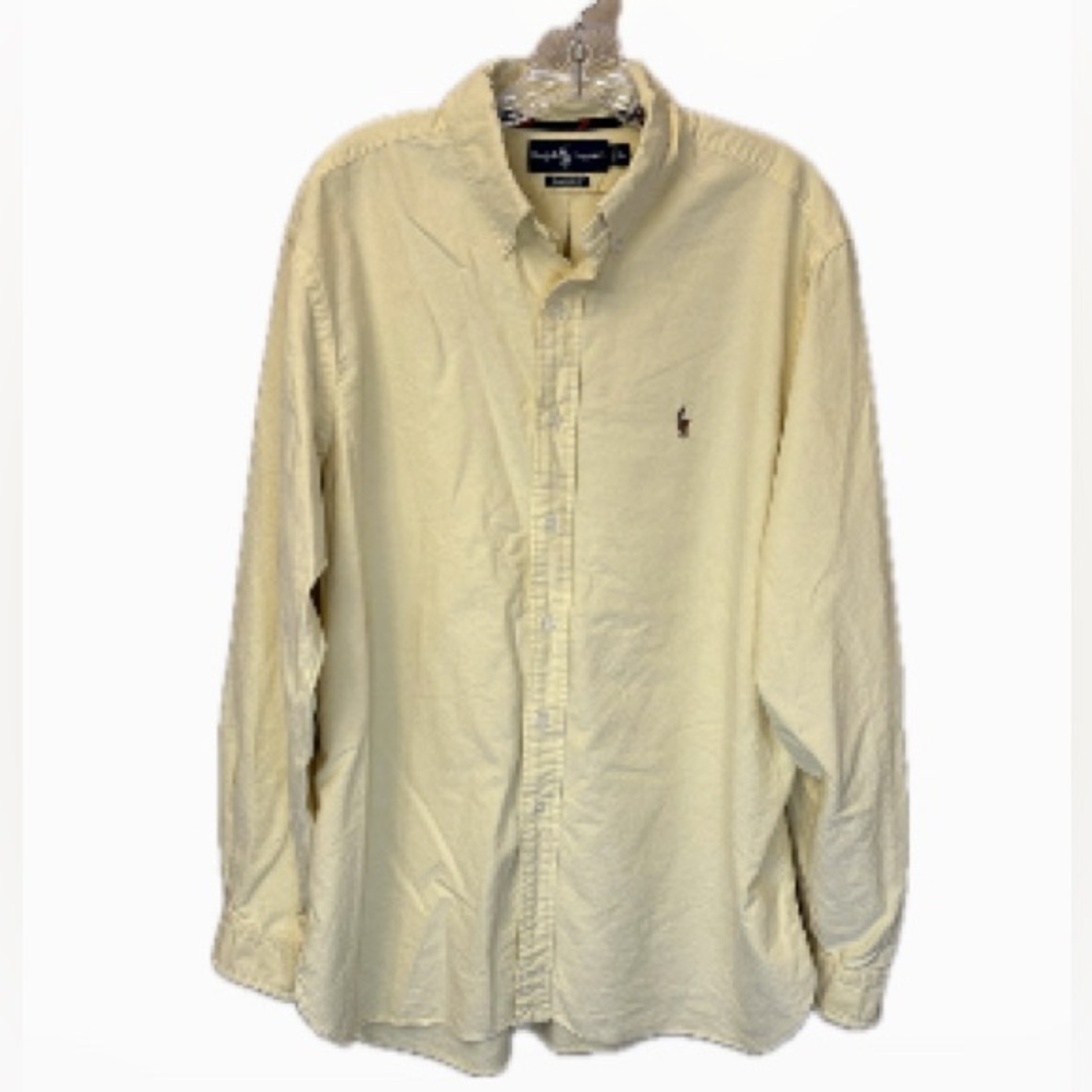 Ralph Lauren Classic Fit Yellow Long Sleeve Shirt Size XL